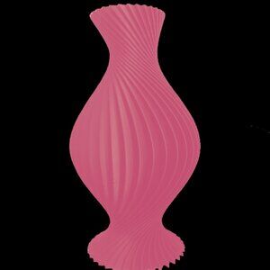 Elegant Pink Spiral Vase0003 - Home Accent